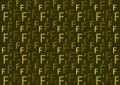 Letter F pattern in colored green shades for wallpaper