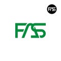 Letter FAS Monogram Logo Design Royalty Free Stock Photo