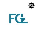 Letter FGL Monogram Logo Design Royalty Free Stock Photo