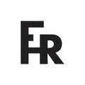 Letter fhr simple geometric line logo vector Royalty Free Stock Photo
