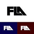 Letter FLA simple monogram logo icon design.