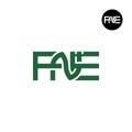 Letter FNE Monogram Logo Design Royalty Free Stock Photo