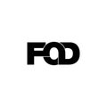 Letter FOD simple monogram logo icon design. Royalty Free Stock Photo