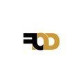 Letter FOD simple monogram logo icon design. Royalty Free Stock Photo