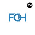 Letter FOH Monogram Logo Design Royalty Free Stock Photo