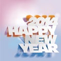 2014: Letter Folding with Paper, Happy New Year Royalty Free Stock Photo