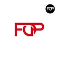 Letter FOP Monogram Logo Design Royalty Free Stock Photo