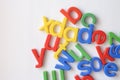Letter fridge magnets Royalty Free Stock Photo