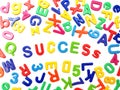 Letter fridge magnets - Success Royalty Free Stock Photo