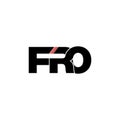 Letter FRO simple monogram logo icon design.
