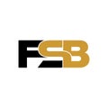 Letter FSB simple monogram logo icon design.