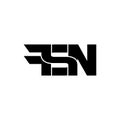 Letter FSN simple monogram logo icon design. Royalty Free Stock Photo