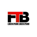 Letter FTB simple monogram logo icon design. Royalty Free Stock Photo