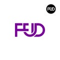 Letter FUD Monogram Logo Design Royalty Free Stock Photo