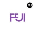 Letter FUI Monogram Logo Design Royalty Free Stock Photo