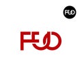 Letter FUO Monogram Logo Design Royalty Free Stock Photo