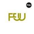 Letter FUU Monogram Logo Design Royalty Free Stock Photo