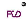 Letter FVD Monogram Logo Design Royalty Free Stock Photo