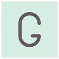 Letter G alphabet vector illustration. Vector illustration decorative design Royalty Free Stock Photo