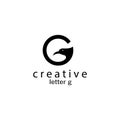 Letter G Creative Logo Black Circle Bird Illustration Design Template Vector