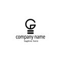 Letter g creative logo illustration lamp vector design template