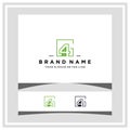 letter G4 finance logo design concept vector template