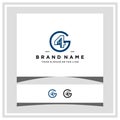 letter G4 finance logo design concept vector template