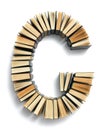 Letter G formed from the page ends of books Royalty Free Stock Photo