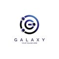 letter G Galaxy space logo design template for brand or company and other