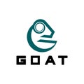 Letter G Goat Head Logo-Vector illustration Royalty Free Stock Photo