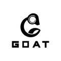 Letter G Goat Head Logo-Vector illustration Royalty Free Stock Photo