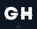 Letter G and H template logo design