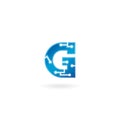 Letter G icon. Technology Smart logo, computer and data related business, hi-tech and innovative, electronic. Royalty Free Stock Photo