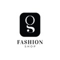 Letter G Logo Design, fashion shop logo template