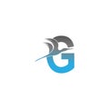 Letter G logo with pelican bird icon design Royalty Free Stock Photo