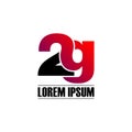 Letter 2g monogram logo icon design vector. Royalty Free Stock Photo