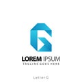 Letter G Origami Logos Design Vector Illustration Template Royalty Free Stock Photo