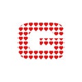 Letter G Pattern Love Hearth Modern Abstract Creative Icon Design Logo Royalty Free Stock Photo