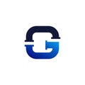 letter g plumbing service vector logo