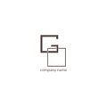 Letter G simple logo design grid vector lines