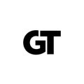 Letter G and T, GT logo design template. Minimal monogram initial based logotype