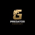 Letter G Tiger, Predator Logo Design Vector Royalty Free Stock Photo