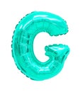 Letter g turquoise color