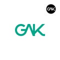 Letter GAK Monogram Logo Design Royalty Free Stock Photo