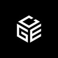 Letter GCE Cube Logo Design Royalty Free Stock Photo