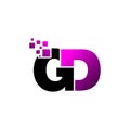 Letter GD data monogram logo icon design vector. Royalty Free Stock Photo