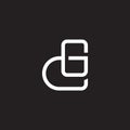 Letter gd linked linear geometric simple brand identity vector