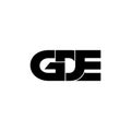 Letter GDE simple monogram logo icon design.