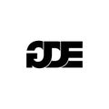 Letter GDE simple monogram logo icon design.