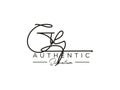 Letter GE Signature Logo Template Vector